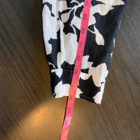 J.Jill Floral Linen Button Down Shirt Long Sleeve‎ L Petite Church Office Summer - Picture 11 of 12